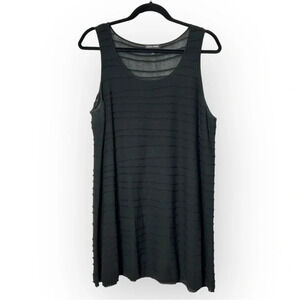 Eileen  Fisher Black Cotton Sleeveless Top L